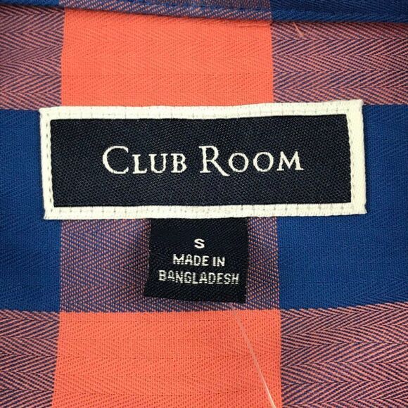 NEW Club Room Button Down Shirt Men's Small Buffalo Plaid Long Sleeve Stretch - Picture 4 of 9